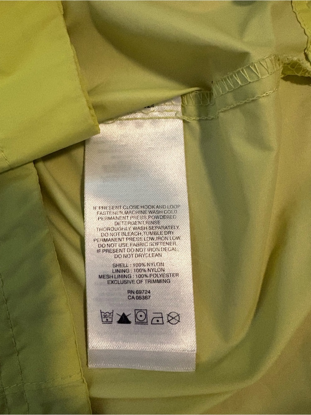 Columbia Women’s Lime Yellow Hooded Raincoat/Size L - Picture 8 of 8